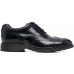 Zapatos negros de goma con puntera redonda con cordones formales con logo HOGAN para hombre 