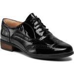 Zapatos oxford negros de charol formales Clarks para mujer 