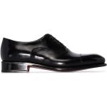 Zapatos oxford negros de cuero formales SANTONI para hombre 