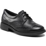 Zapatos negros de piel con cordones rebajados con cordones formales floreados Geox talla 32 infantiles 