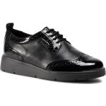 Zapatos oxford negros de piel rebajados formales floreados Geox talla 38 para mujer 