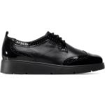 Zapatos oxford negros de piel rebajados formales floreados Geox talla 39 para mujer 