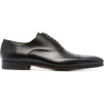 Zapatos negros de cuero con punta cuadrada con tacón cuadrado con cordones formales con logo Magnanni talla 46 para hombre 