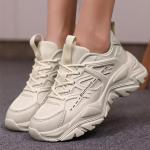 Zapatillas blancas de caucho de running de verano con cordones informales talla 44 para mujer 