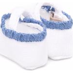 Patucos blancos de algodón rebajados de punto La Stupenderia talla 17 de materiales sostenibles para bebé 