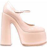 Zapatos rosas de cuero con plataforma rebajados con tacón cuadrado con tacón de 5 a 7cm con logo Casadei talla 38 para mujer 