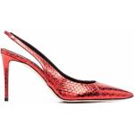 Zapatos rojos de cuero de tacón rebajados con tacón de 7 a 9cm con logo talla 39,5 para mujer 