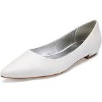 Zapatos destalonados blancos de goma de punta abierta formales acolchados talla 37 para mujer 