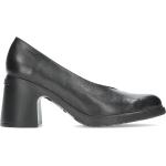 Zapatos negros de cuero de tacón acolchados Wonders talla 36 para mujer 