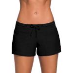 Shorts negros de poliamida de running rebajados de primavera transpirables talla L para mujer 