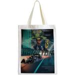 Zephy Lewis Hamilton F1 - Bolsa de hombro con cordón, bolsa de transporte grande reutilizable con bolsillo de gran capacidad, bolsa de compras para escuela, universidad, viajes, trabajo, casual,