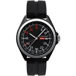 Relojes negros de metal de pulsera impermeables con GMT / Dual Tiempo Cuarzo para multi-sport Zeppelin infantiles 