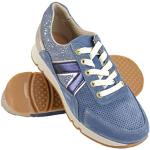 Zerimar Zapatos Planos Piel Natural Mujer | Clazado para Mujer Cuero | Zapatos Casuales Mujer | Zapatillas Deportivas Piel | Color Azul Talla 40