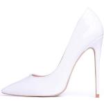 Zapatos blancos de sintético de tacón para fiesta con tacón de aguja formales acolchados talla 39 para mujer 
