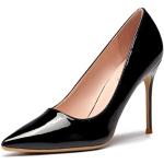 Zapatos negros de charol de tacón para fiesta de punta puntiaguda con tacón más de 9cm talla 37 para mujer 