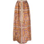 Faldas naranja de algodón de lino  rebajadas bohemias cachemira Zimmermann talla XS para mujer 
