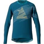 Zimtstern ProTechZonez Shirt LS Camiseta de MTB, Hombre, Azul Marino y Azul Acero, XX-Large