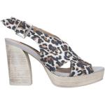 Sandalias blancas de goma de tiras leopardo Zinda talla 39 para mujer 