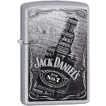 Zippo Mechero Normal con Etiqueta de Jack Daniel’s, Unisex, Jack Daniel'S Bottle, Satin Chrome
