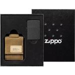 Zippo Tactical Brown Pouch y Black Crackle Windproof 49401-000002, set de regalo de mechero