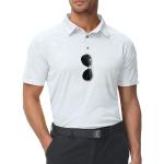 zitysport Polo de Manga para Hombre Secado Rápido Camiseta con Botones Ligera Transpirable Polo de Golf Hombre Regular Fit(Blanco-XL)