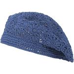 Gorros azul marino de invierno de otoño vintage con crochet Talla Única para mujer 