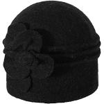 Sombreros negros de lana de invierno vintage floreados Talla Única para mujer 