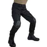 Pantalones negros de poliester de caza transpirables militares de camuflaje talla XXS para hombre 